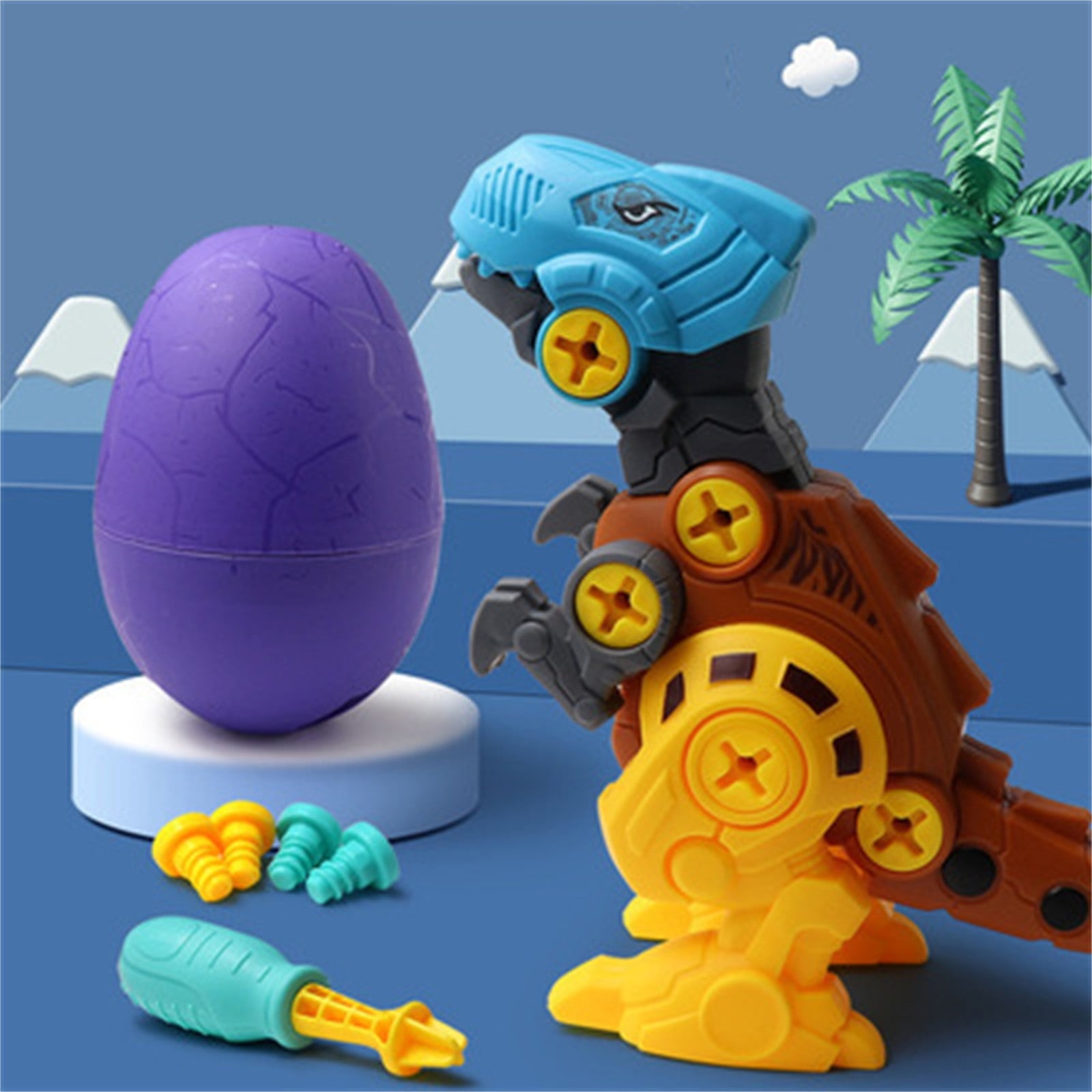 Fun Disassembly And Assembly Dinosauregg Puzzle DIY Assembly Toy