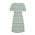 thumbnail image 4 of Erwazi Women's Casual Summer Dress Short Sleeve T Shirt Dress Printed Tiered Swing Mini Dresses with Pockets, 4 of 5