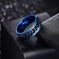 thumbnail image 3 of Mens Anxiety Rings Fidget Rings For Men Women Chain Spinner Rings For Kids Teen Titanium Steel Rings, 3 of 5