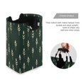 thumbnail image 3 of Yayeee Freestanding Laundry Hamper with Handle Collapsible Large Storage Basket for Clothes, Dark Green Plants, 3 of 7
