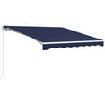 thumbnail image 2 of Outsunny 10' x 8' Blue Motorized Retractable Patio Awning, Remote Controlled, 2 of 9