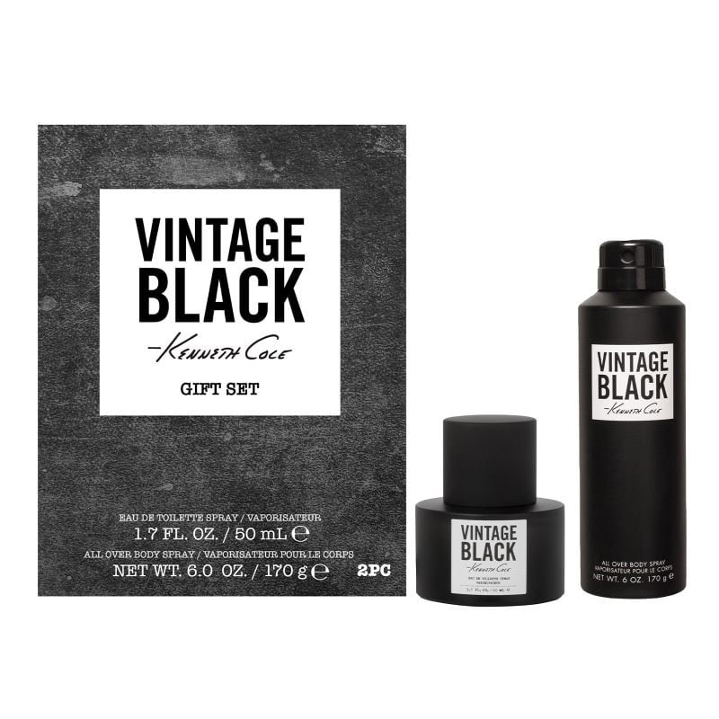 Kenneth Cole Vintage Black Cologne Gift Set for Men, 2 Pieces