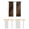 thumbnail image 6 of Brown Wood Blackout Curtains for Bedroom/Living Room, Vintage Farmhouse Wooden Planks Thermal Insulated Kitchen Drapes with Grommets, Light Blocking Window Treatment, 2 Panels 42" x 84", 6 of 7