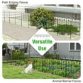 thumbnail image 6 of Kinbor 5 Panels Decorative Garden Fence Border, 31.7in (H) x 10ft (L) Metal Garden Fencing Animal Barrier for Dogs, Black, 6 of 8