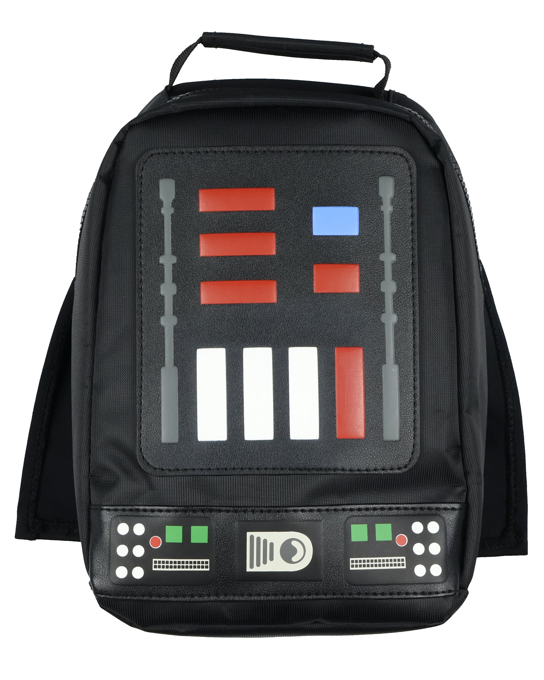 Star Wars Darth Vader Lunch Box Tote Chest Plate with Cape Easy Carry Insulated Food Container Bag 10"