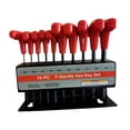 thumbnail image 5 of Colaxi 10x Generic T Handle Allen Wrench Set Hex Key Wrench Set Practical Professional Easy to Use Hexagon Spanner Set for Cars Inch, 5 of 9