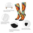 thumbnail image 3 of KLL Abstract Watercolors Tartan Print Cool Socks Men's Women's Crew Socks Funny Crazy Novelty Stockings, 3 of 6