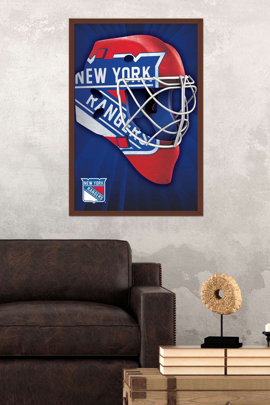 NHL New York Rangers - Mask 16 Wall Poster, 22.375" x 34", Framed