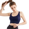 thumbnail image 4 of GPOECD Women Workout Bra Non Wire Yoga Sports Bras for Women High Support Racerback Training Top Gym Running Exercise Wear Z7145-Navy,S, 4 of 4