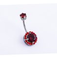 thumbnail image 3 of Sexy Lady ombligo anillo piercing circón imitación perla accesorios para el vientre (rojo oscuro), 3 of 3