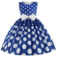 thumbnail image 1 of Ketyyh-chn99 Robes Filles Robe d'Été Robe Filles Bretelles Robe Sans Manches 1 Pcs Été Manches Longues Robe Courte Bleu,7-8 Ans, 1 of 5