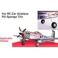 thumbnail image 4 of HUGFEGWE 2 inch RC Model Airplane Super Light Sponge Tire Tail Wheel Tire and Wheel Sets for RC Car Airplane PU Sponge Tire with Plastic Hub CJB91-112472, 4 of 7