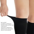 thumbnail image 4 of Compression Stockings, Knee High Compression Socks For Varicose Veins 23 To 32mmHg Support Stockings Plus Size Black, 4 of 8
