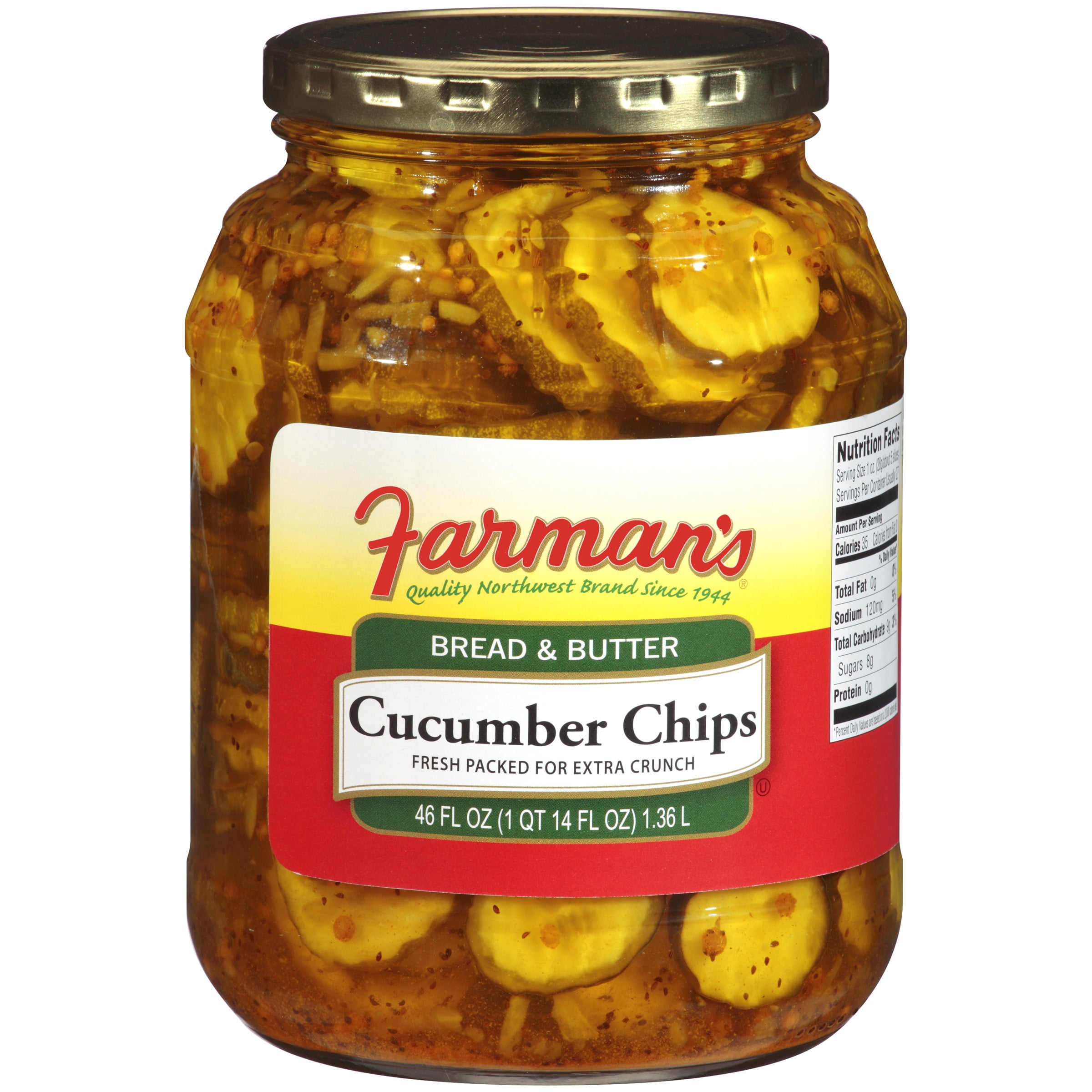 Farman's Sweet & Crunchy & Made With Real Sugar Cucumber Chips, 46 oz
