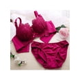 thumbnail image 2 of Women Lace Embroidery Push Up Bra Panties, 2 of 4