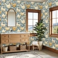 thumbnail image 4 of Farmhouse Peel and Stick Wallpaper 23.6in x 9.8ft Chickens Eggs Floral Blue Contact Paper Vinyl Waterproof Self Adhesive Wall Paper for Bedroom Shelf Cabinet Renter Friendly, 4 of 8