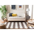 thumbnail image 3 of SAFAVIEH Dhurries Warren Geometric Area Rug, Brown/Ivory, 7' x 7' Square, 3 of 8