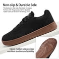 thumbnail image 4 of Ecetana Sneakers for Women Suede Low-Top Shoes Casual Lace-Up Walking Shoes with Non-Slip, 4 of 7