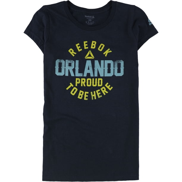 Reebok Womens Orlando Proud To Be Here Graphic T-Shirt navy M