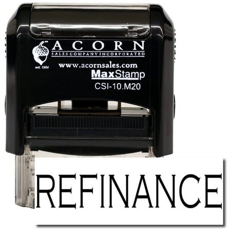 Self-Inking Refinance Stamp with Yellow Ink