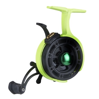 eagle claw ice fishing tackle inline reel ECILIRWH  White Spool, Star Drag & Free Spool Release The design of this fishing reel reduces line twists and inches of line retrieved by 15.75 per crank of the handle. Frabill Straight Line Frabill Reel