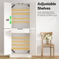 thumbnail image 3 of Homieasy 71'' Tall Farmhouse Pantry Cabinet with Drawer, 4-Door Pantry with Adjustable Shelves for Dining, Kitchen, White, 3 of 9