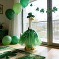 thumbnail image 5 of Gooses Clothes Yard Accent for Home Decors, St. Patrick's Day 4 Leaf Clovers Top Hat Scarf Tutu Set, Festive Green Outfit for Patio Goose, Lucky Garden Decoration, 5 of 5