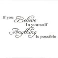 thumbnail image 2 of VogueV Inspirational Quote Wall Decal, Believe Anything Is Possible, Large Black Pvc Sticker for Office & Bedroom, Peel-And-Stick Motivational Mural, 1Pc Believe Yourself English Poem Wall Sticker, 2 of 4