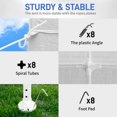 thumbnail image 5 of Alvantor White 10x30 ft Outdoor Pop Up Canopy Tent with 8 Removable Sidewalls,Easy-Setup Gazebo,8 Sides, 5 of 9