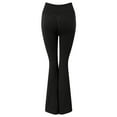 thumbnail image 6 of YDFCWXW Women's V Cross Flare Yoga Pants High Waisted Butt-Lifting Leggings Tummy Control Workout Lounge Pants (Black, M), 6 of 7
