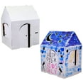 thumbnail image 5 of Easy Playhouse Blank Crafty Cottage - Kids Art and Craft for Indoor Fun, Color, Draw, Doodle on this Blank Canvas – Decorate and Personalize a Cardboard, Made in USA, Age 3+, 5 of 7