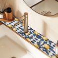 thumbnail image 2 of Yayeee Faucet Mat for Kitchen Sink 30" Diatomite Long Splash Guard Pad, Beige Plaid Lemon, 2 Pack, 2 of 7