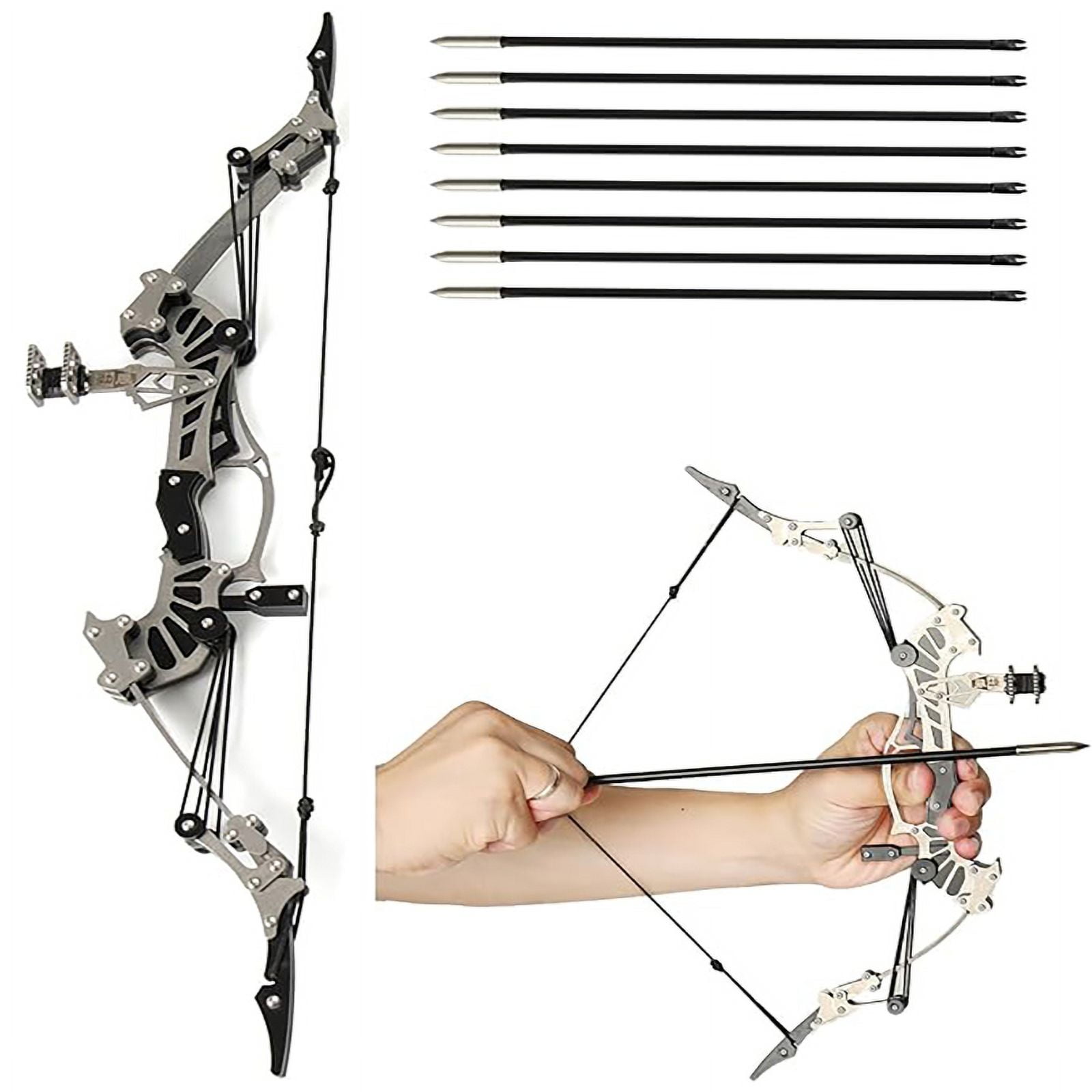 10.2-inch composite bow, archery shooting sport, archery equipment, outdoor beginner's bow and arrow set
