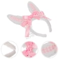 thumbnail image 3 of KAKOWELY Diadema con orejas de conejo de peluche, diadema larga con orejas de conejo, accesorio para disfraz de cosplay, 3 of 5