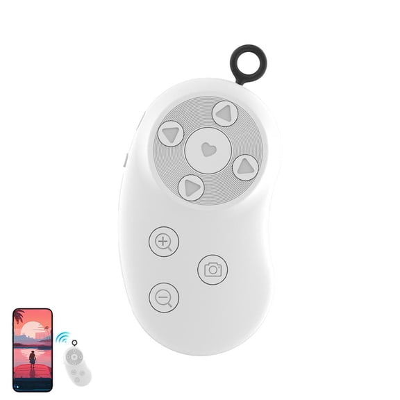 Bluetooth Remote Control for Mobile Phones,Wireless Remote Control for Phone Camera Page Turner /Android Cell Phone,Simple Operation