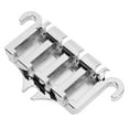 thumbnail image 3 of Pont de Basse, Réglage en Hauteur Résistant à l'Usure, Remplacement de 4 Ponts en Métal, Facile à Installer pour Guitare Électrique et Basse, Argent, 3 of 7