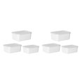 thumbnail image 3 of Billuyoard Contenedores de almacenamiento de alimentos con tapas: herméticos, sin fugas, apilables, de grado alimenticio, de plástico, color Blanco lechoso 3 piezas 2piezas, 3 of 6