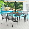 thumbnail image 3 of AECOJOY Metal Outdoor Dining Chair - Set of 4, Gray, 3 of 7