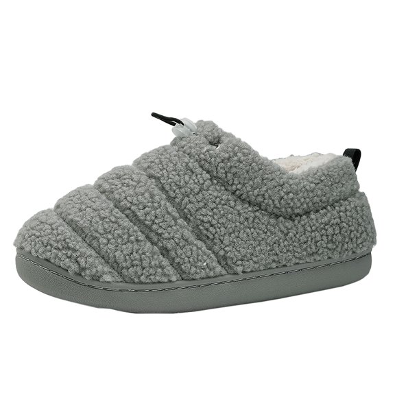 Fuzzy Slippers For Women Couples Men On Furry Flat Home Winter Round Toe Keep Warm Solid Slippers Shoes Warm Cozy Winter House Slippers Bedroom Indoor House Shoes