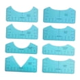 thumbnail image 4 of jifeng 8 Pieces T Shirt Ruler Guide Alignment Tool Making Tools Calibration Ruler Front Blue, 4 of 9