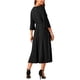 thumbnail image 3 of Vestido midi casual elegante de cuello redondo con campana de 3/4 y cintura ajustable con bolsillos de INSPIRE CHIC, 3 of 5