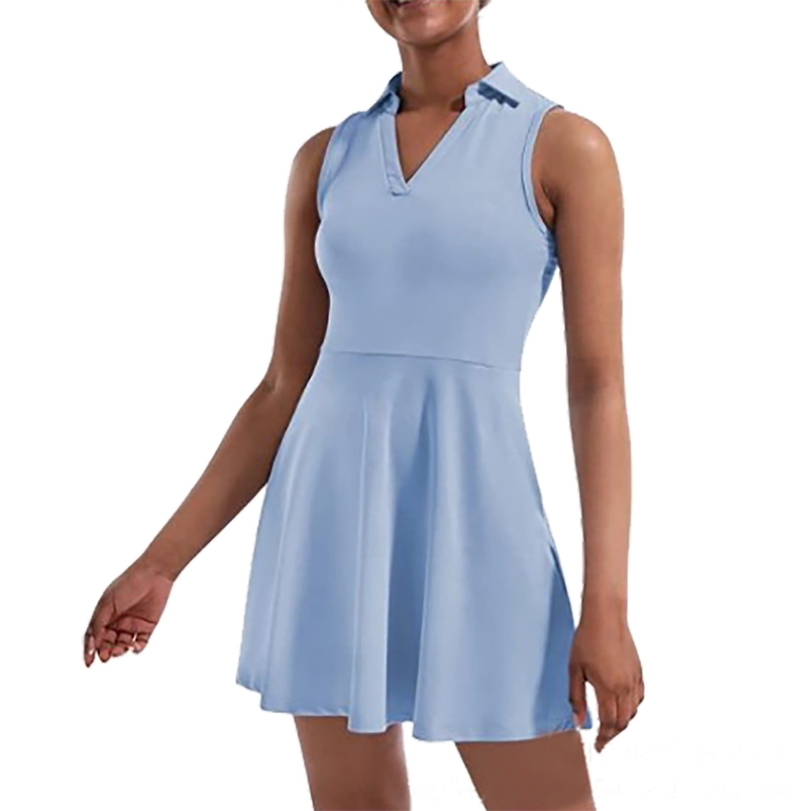ZRBYWB Womens Dresses Women's Tennis Skirt With Built In Shorts Dress With 4 Pockets Sleeveless Exercise. Casual Dresses For Women