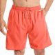 thumbnail image 5 of Pantalones Cortos de Cintura Elástica de Tamaño Adicional 5/4 Longitud Pantalones de Surf de Playa Casuales Pantalones Cortos Deportivos de Poliéster con Bolsillos, Pantalones de Verano de Color Sólid, 5 of 8