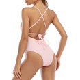 thumbnail image 4 of Women One Piece Swimsuits Backless Fashion Comfortable Bathing Suit for Summer Swimming Solid Color, 4 of 7