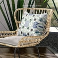 thumbnail image 4 of Amrita Sen Designs  18 x 18 in. Paisley Leaf Geo Broadcloth Indoor & Outdoor Zippered Pillow - Off White, Grey & Muted Blue, 4 of 6