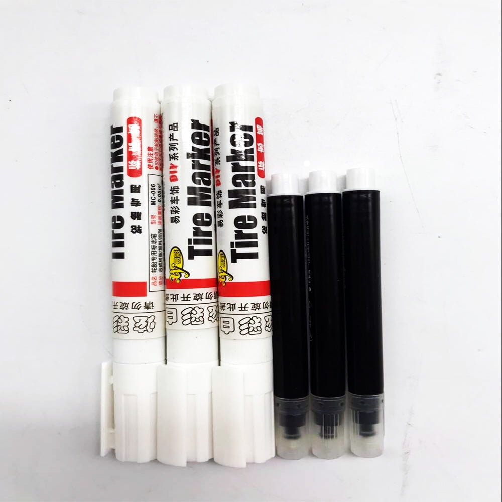 iMeshbean 3PCS White Waterproof Permanent Paint Marker Pen Car Tyre