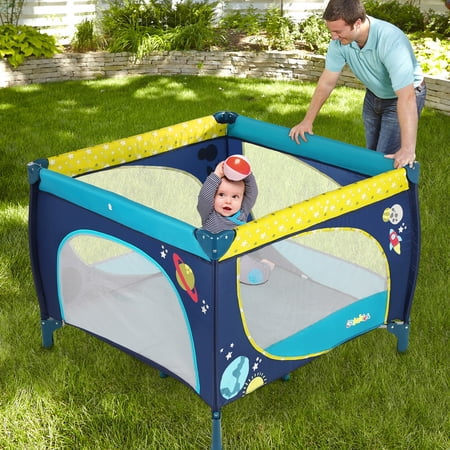 ODOLAND 39''x 39''Baby Portable Playard Play Pen with Mattress Safety Baby Playpen with Door Activity Center, Unisex