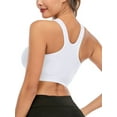 DODOING Color Zip Front Sports Bra for women Post Surgery Bra Front Closure Sports Bra Front