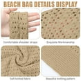 thumbnail image 6 of DAKIMOE Bag Crochet Bags for Women Summer Mesh Beach Tote Bag Knit Hobo Bag Vacation Boho Tote Bag, Chestnut Yellow, 6 of 6