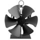 thumbnail image 5 of Xihbxyly Ventilador para Estufa de Leña, de 6 Aspas y Alimentado Por Calor, Silencioso y Eficiente, Mejora La Distribución Del Calor, Apto para Chimenea o Estufa, de Aluminio, de 70 °C a 345 °C, 1360, 5 of 7